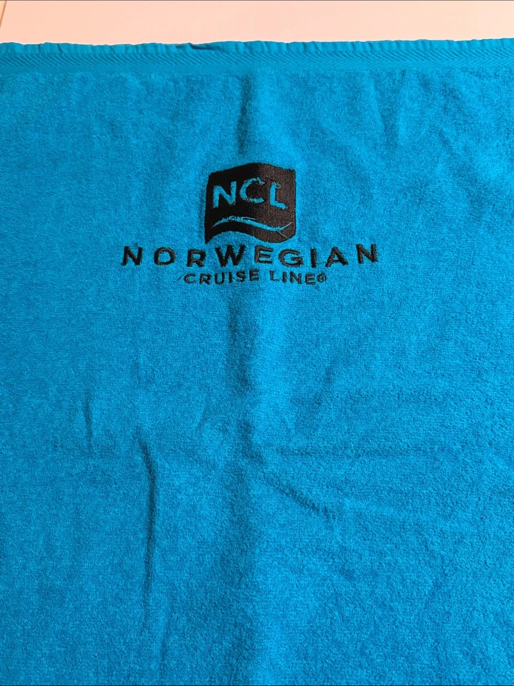 Norwegian Cruise Line Blue Logo Beach Towel NWOT